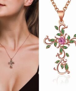 Elegant cross pendant offering strength and guardianship
