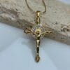 Best seller dual charm crucifix and miraculous medal necklace