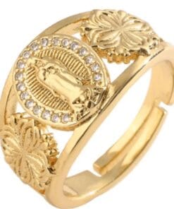 Amen Blessings exclusive oval portrait ring of the Virgin Mary
