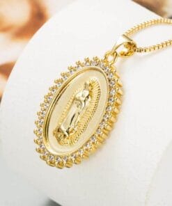 1. Best seller vintage gold Virgin Mary necklace