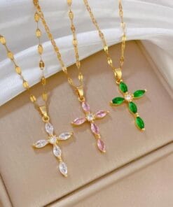 Elegant divine cross necklace exclusive to Amen Blessings