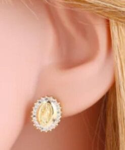 Sacred earrings featuring Blessed Mary for faithful women