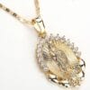 Majestic Virgin Mary pendant necklace in gold and silver