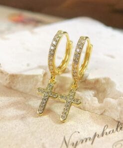 Amen Blessings exclusive cross earrings in gold or silver