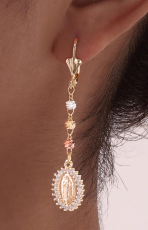 Lightweight and elegant faith earrings featuring the Blessed Mother