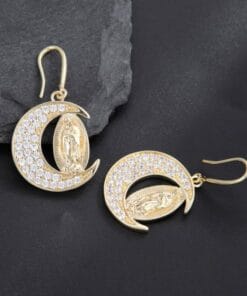 Lightweight Virgin Mary earrings offering grace and holy protection