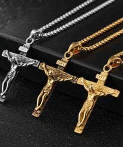 Unisex Jesus cross necklace – classic religious jewelry for daily faith