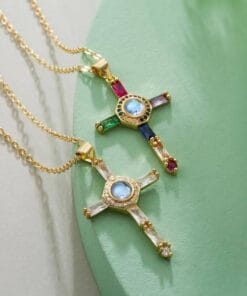 Faith necklace engraved with full Lord’s Prayer on cross pendant