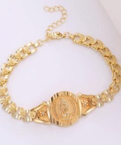 Sacred Virgin Mary bracelet in gold – spiritual gift for faith and protection