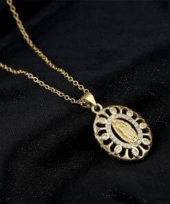 Elegant Virgin Mary necklace with spiritual protection