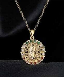 Two unique Virgin Mary necklaces with spiritual protection