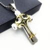 Unisex titanium steel cross necklace offering spiritual protection