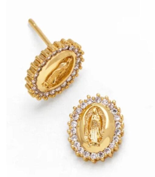 Graceful and timeless Virgin Mary earrings