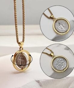 Unique rotating pendant symbolizing faith in motion