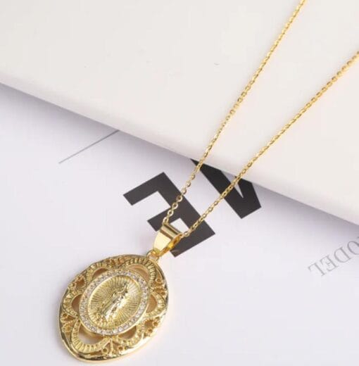 Distinctive Virgin Mary necklace pendant