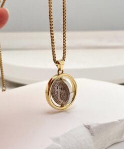 Elegant 18K gold layered Virgin Mary necklace