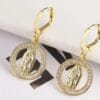 Unique Virgin Mary earrings for divine protection