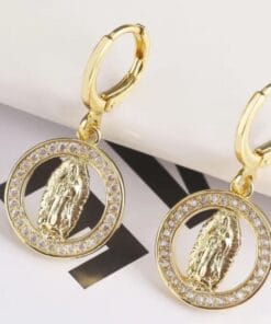 Unique Virgin Mary earrings for divine protection