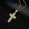 Vintage cross pendant necklace with intricate design