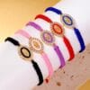 5 colors Virgin Mary bracelet with gold finish and holy love