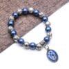 Virgin Mary rosary bracelet with spiritual charm