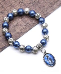 Virgin Mary rosary bracelet with spiritual charm